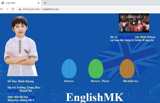 Học sinh 11 tuổi: Biết 6 ngôn ngữ lập trình và thiết kế web học tiếng Anh