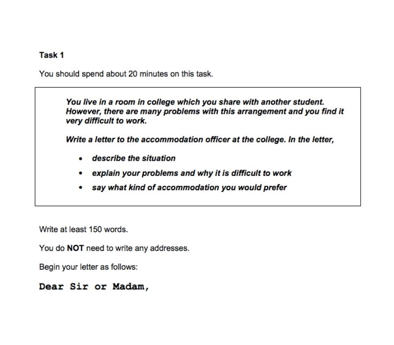 Đề thi IELTS General Writing Task 1 Đề thi IELTS General Writing Task 1